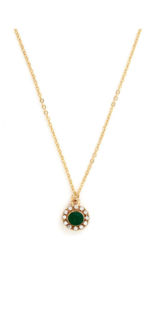 Delicate Drop Necklace in Green